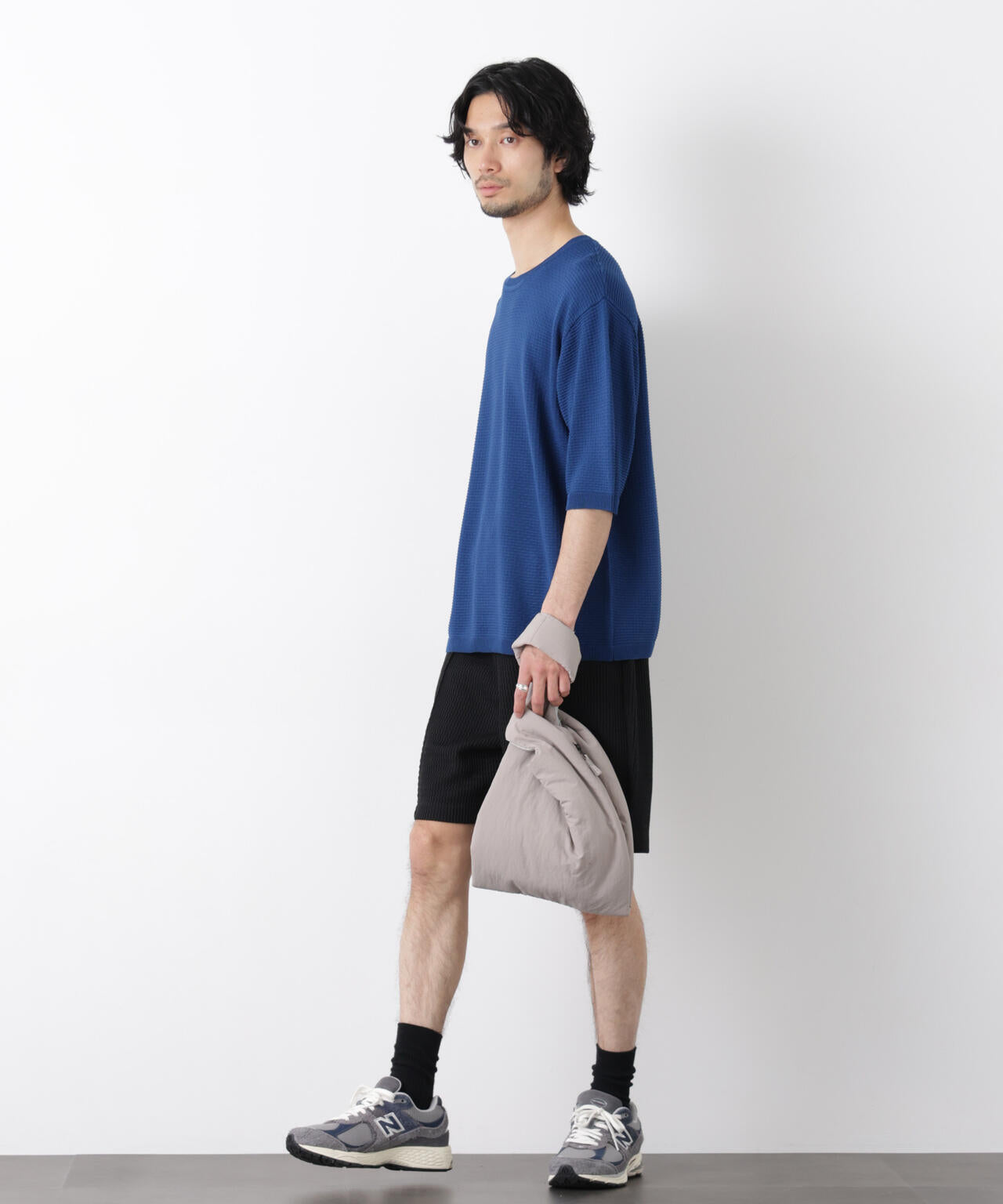 エアリードレープ ニットTシャツ 半袖