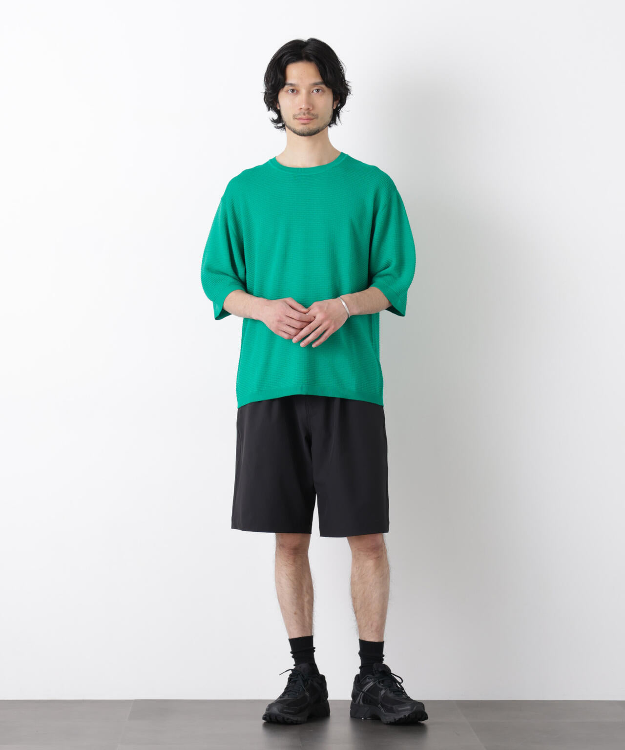 エアリードレープ ニットTシャツ 半袖