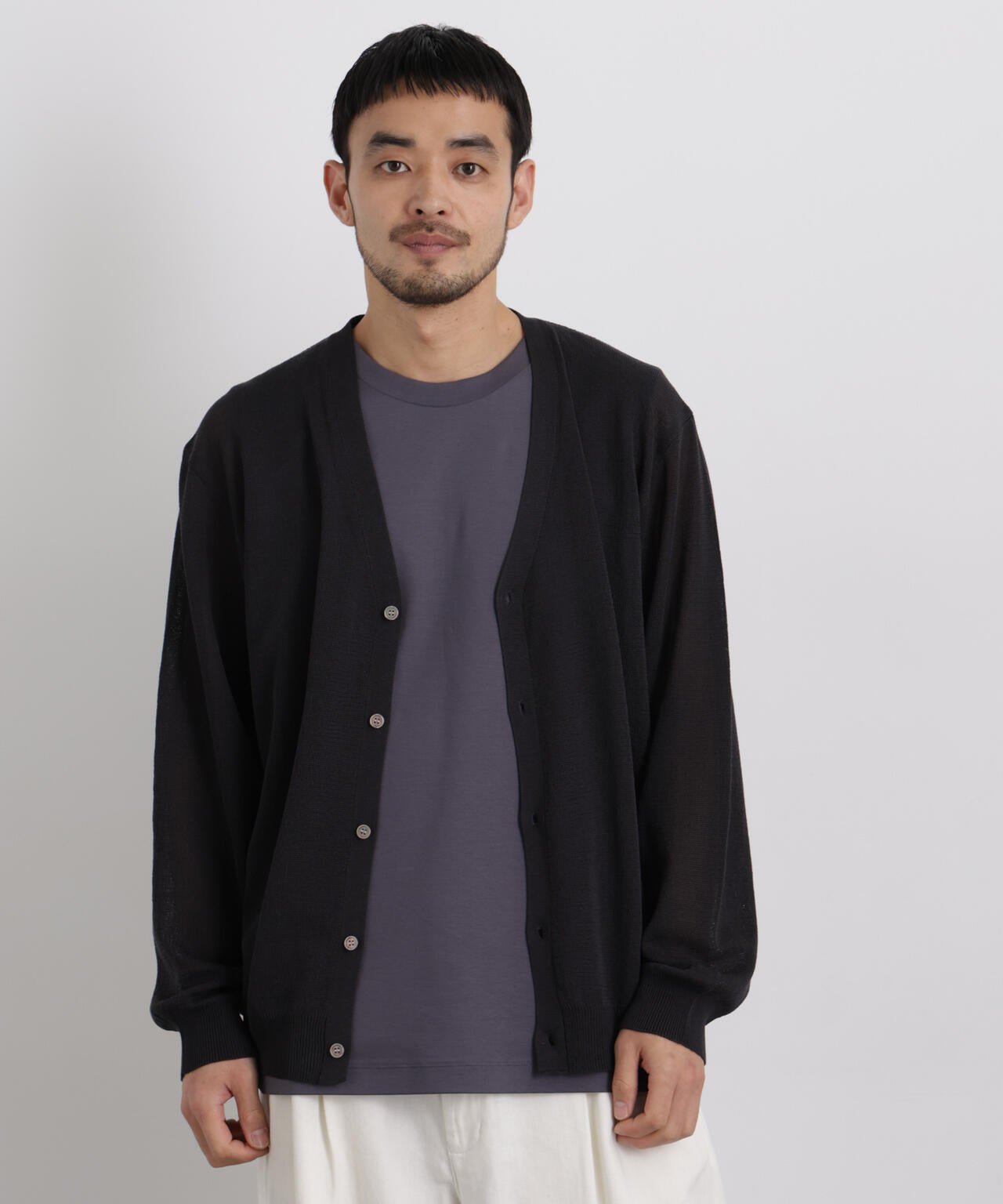 14ゲージドライニットカーディガン