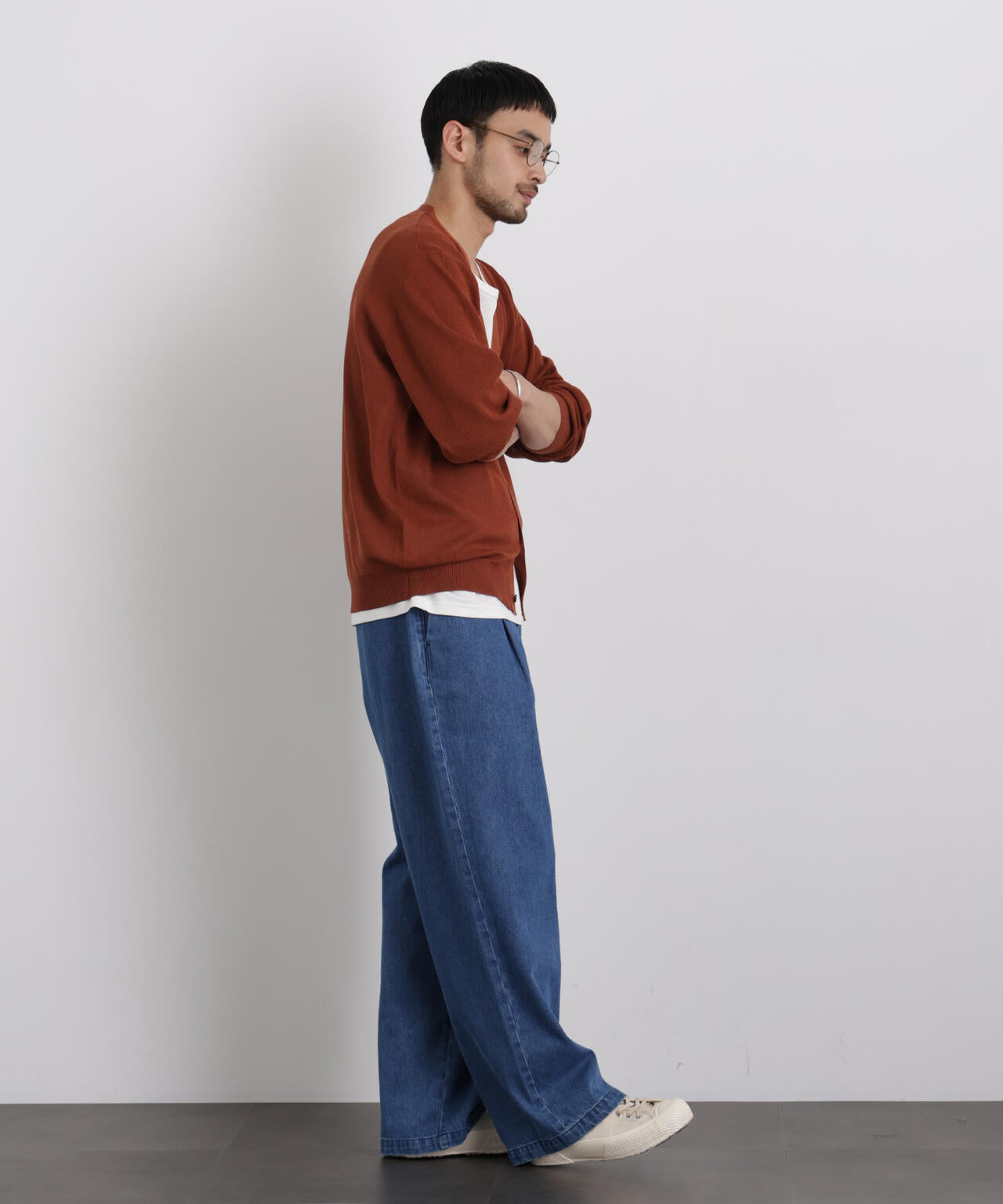 14ゲージドライニットカーディガン