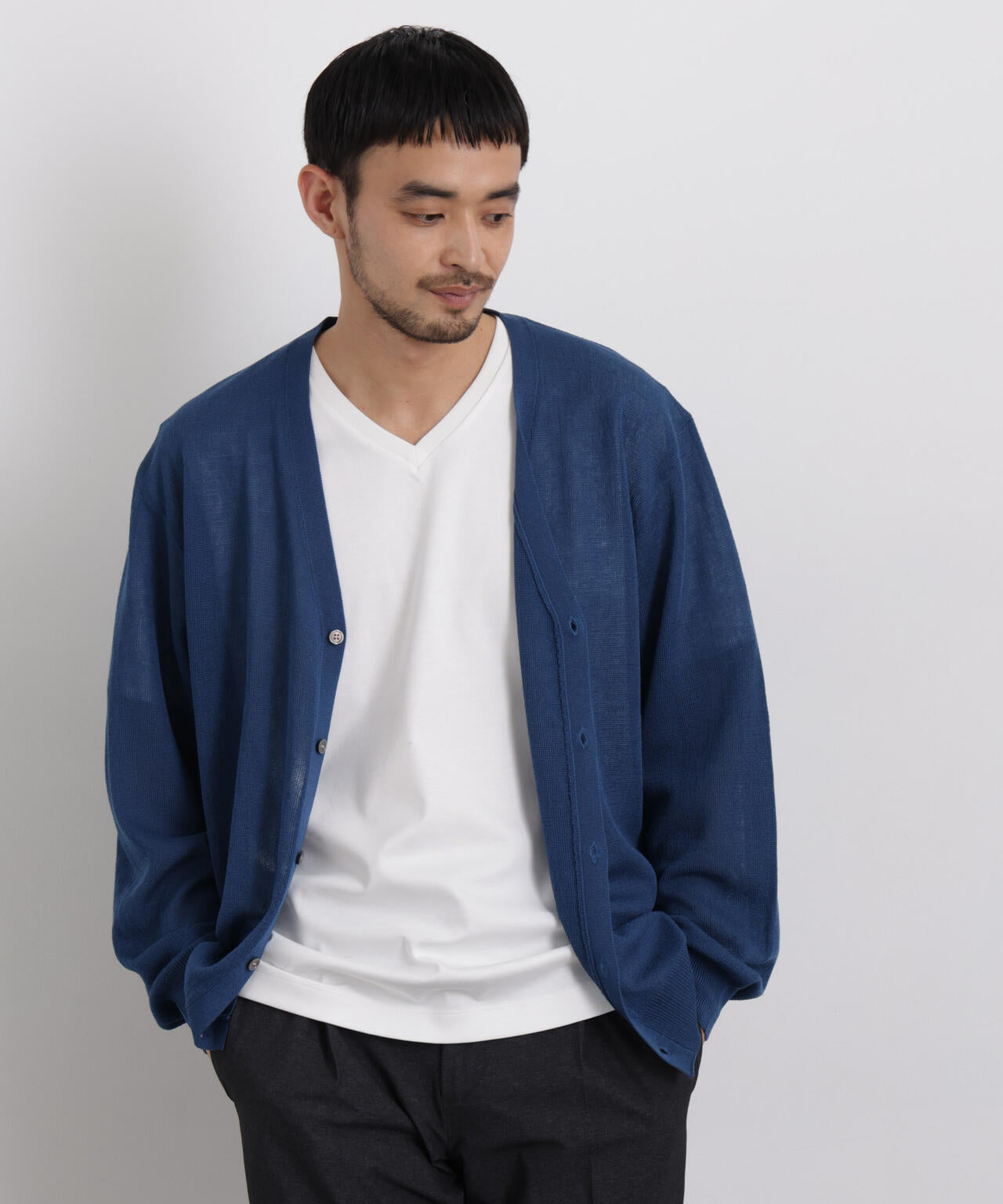 14ゲージドライニットカーディガン