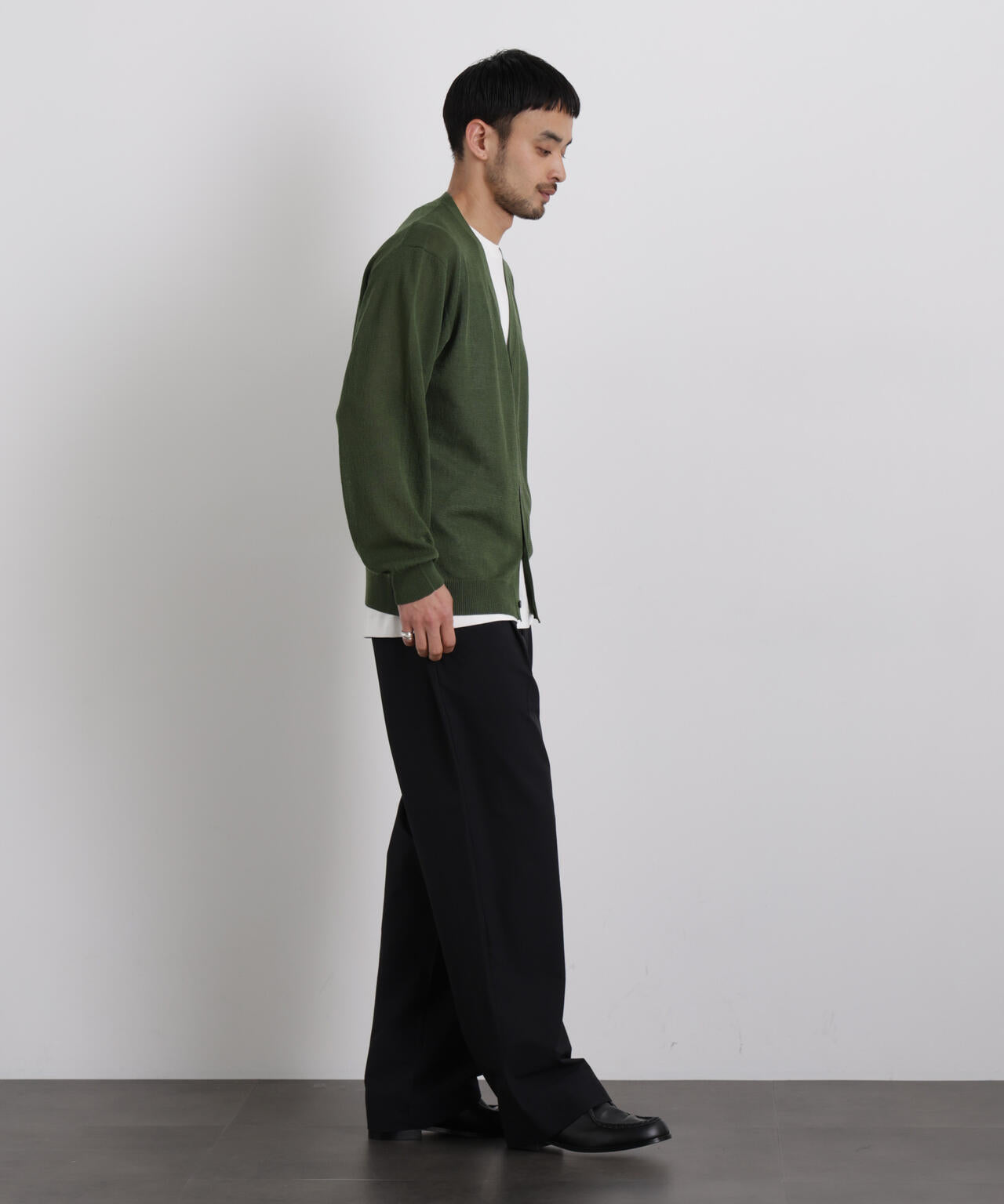 14ゲージドライニットカーディガン