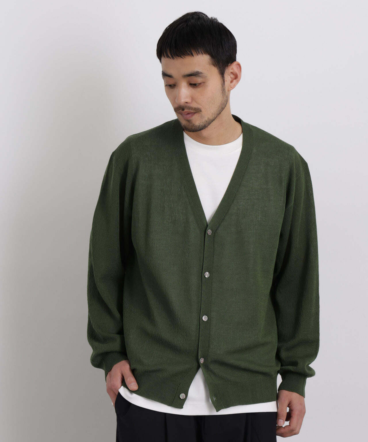 14ゲージドライニットカーディガン