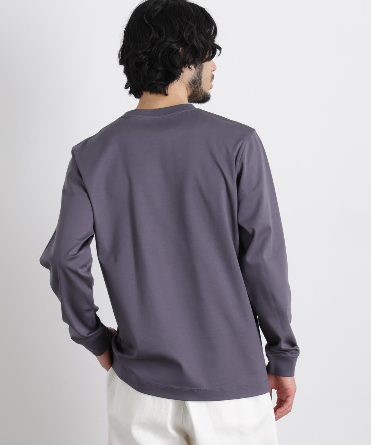 アンチスメルクルーネックTシャツ 長袖
