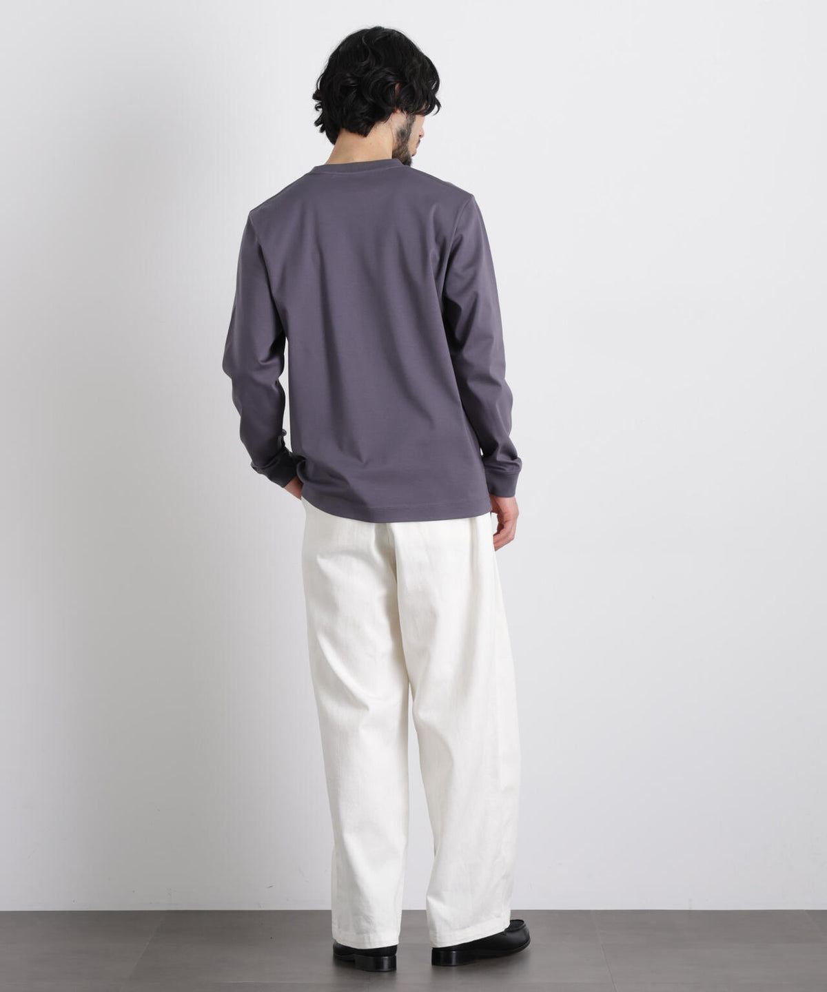 アンチスメルクルーネックTシャツ 長袖