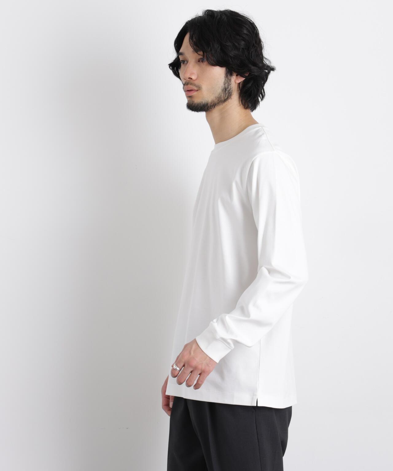 アンチスメルクルーネックTシャツ 長袖