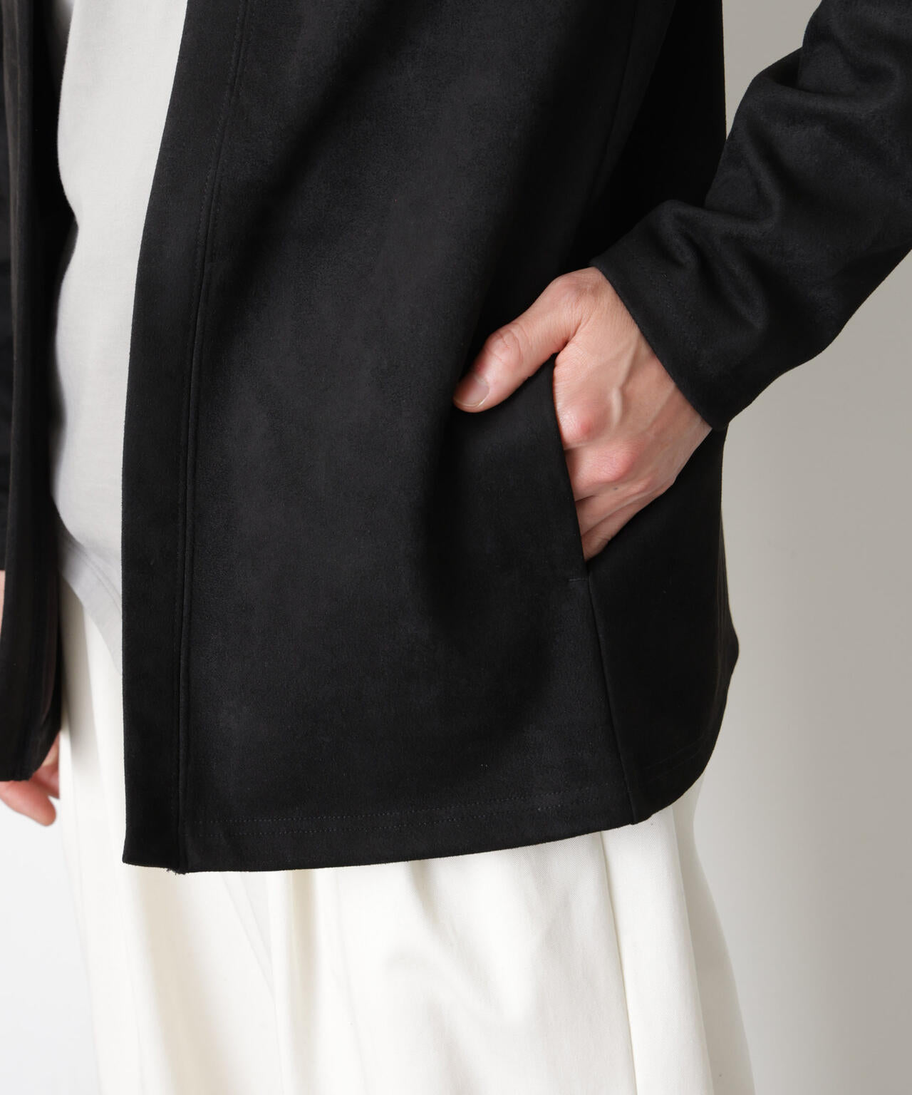 フェイクスエードトッパーカーディガン