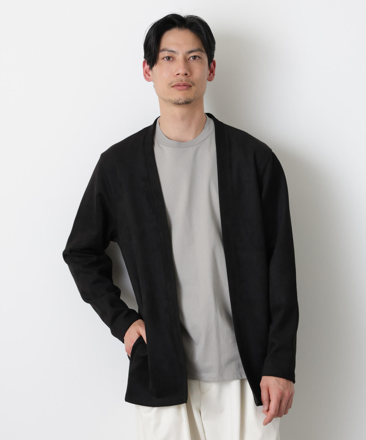 フェイクスエードトッパーカーディガン