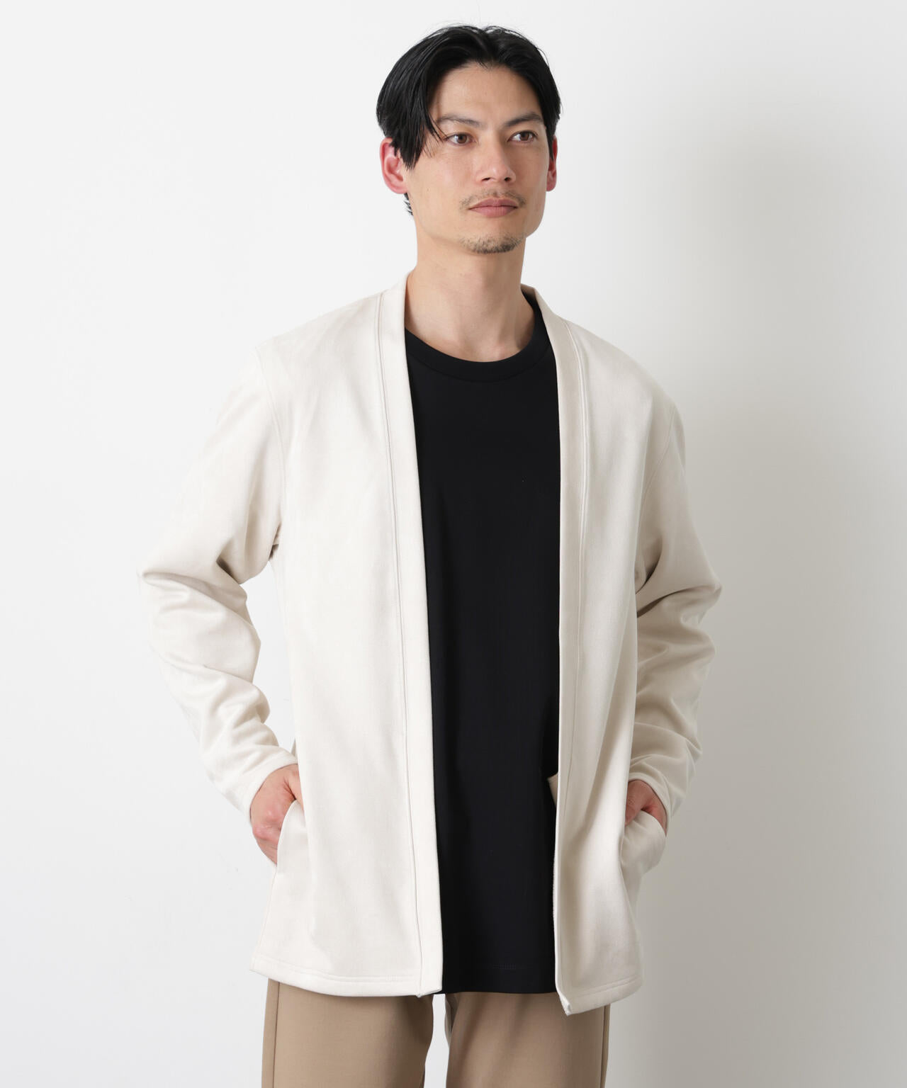 フェイクスエードトッパーカーディガン