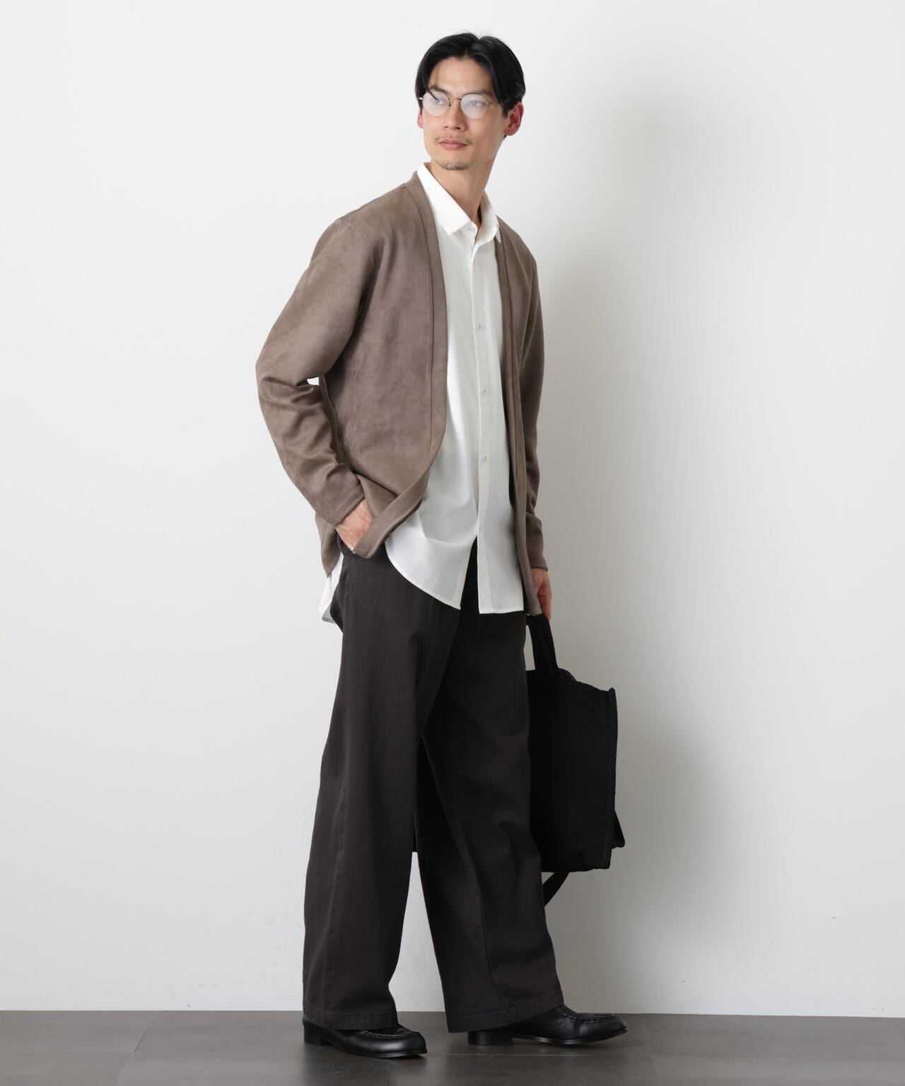 フェイクスエードトッパーカーディガン