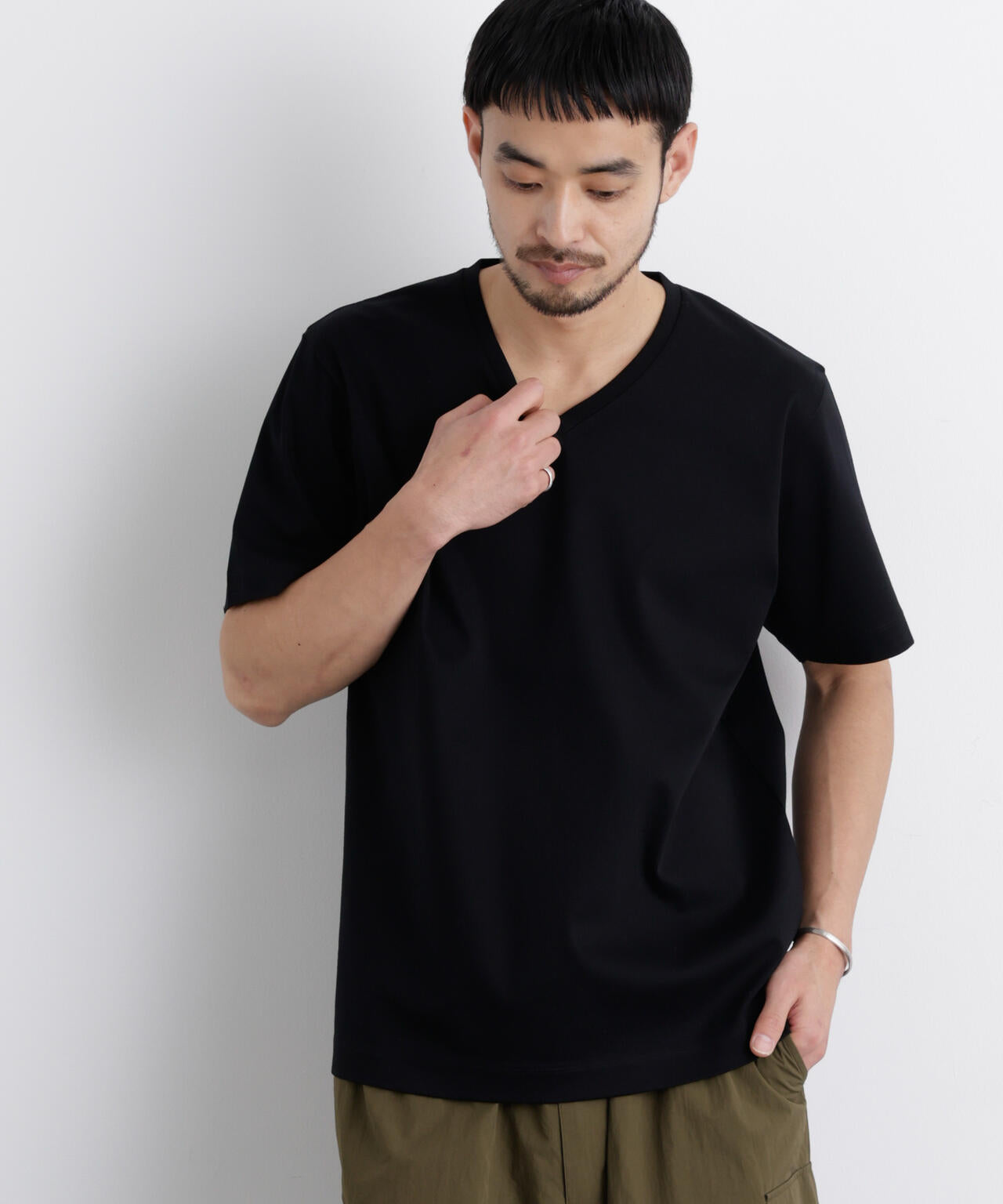 アンチスメル Vネック Tシャツ 半袖
