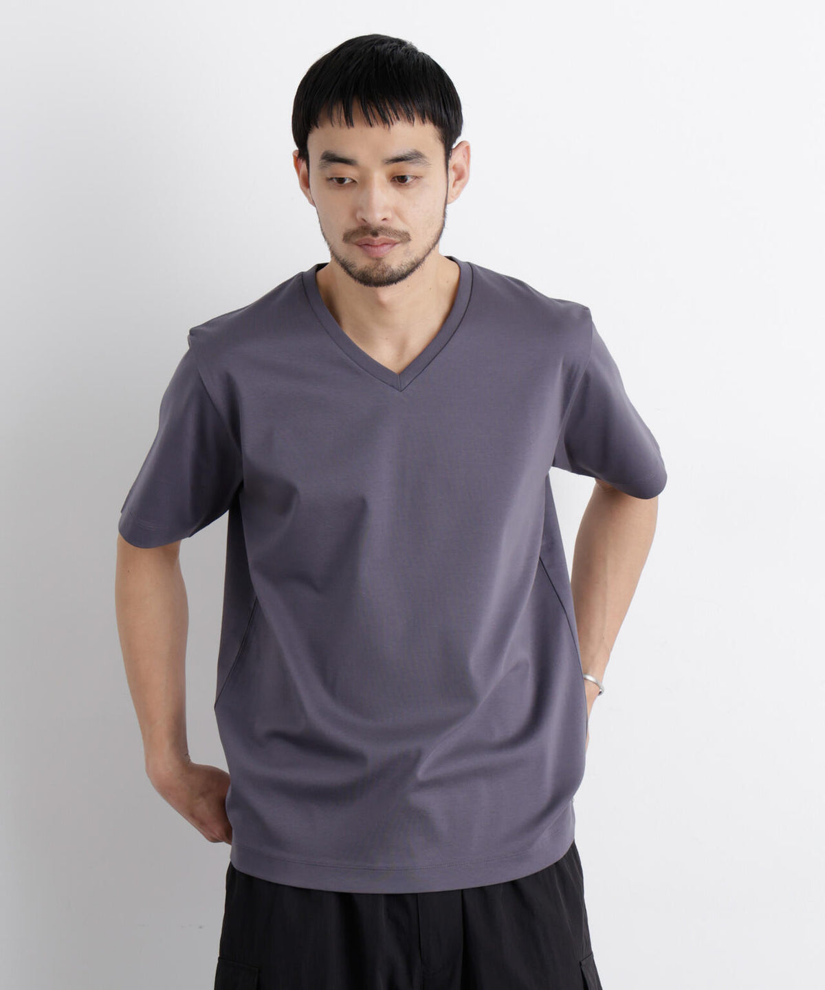 アンチスメル Vネック Tシャツ 半袖