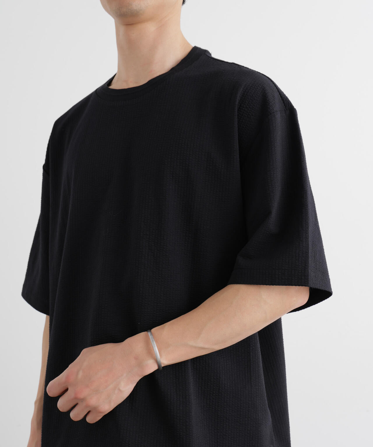 シルケットサッカーワイドTシャツ 半袖