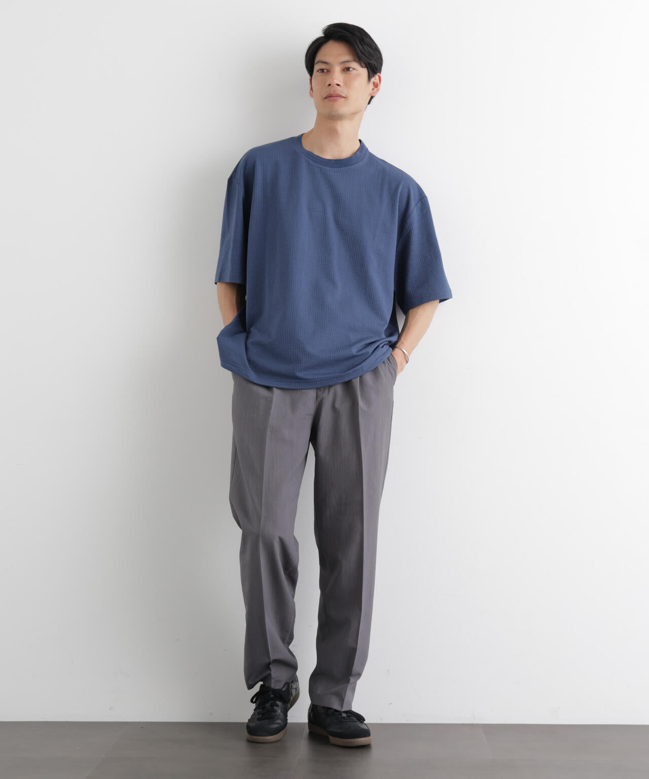 シルケットサッカーワイドTシャツ 半袖