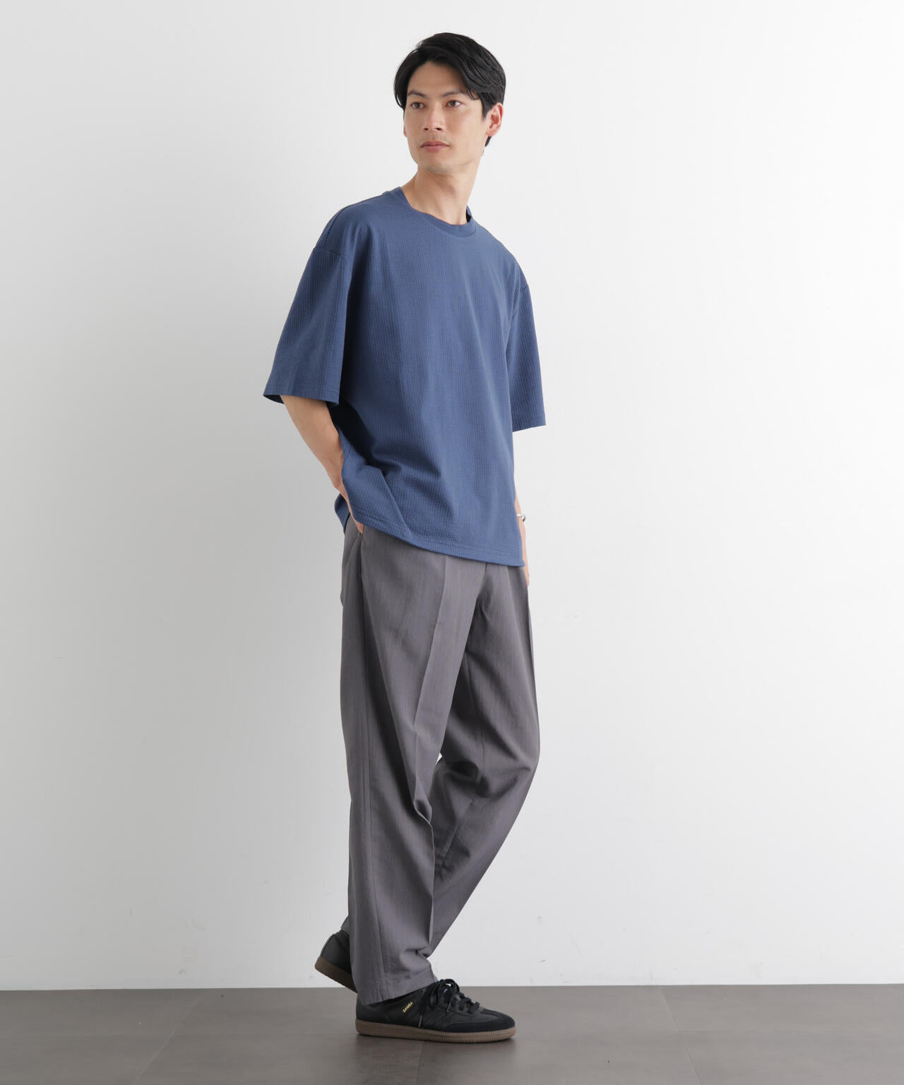 シルケットサッカーワイドTシャツ 半袖