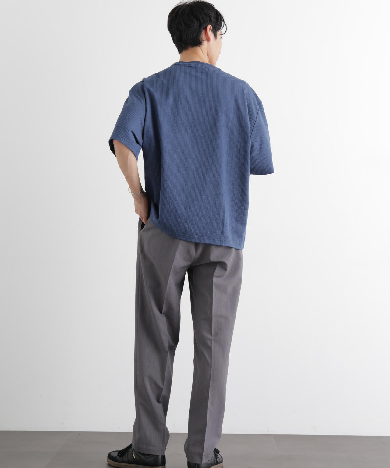 シルケットサッカーワイドTシャツ 半袖
