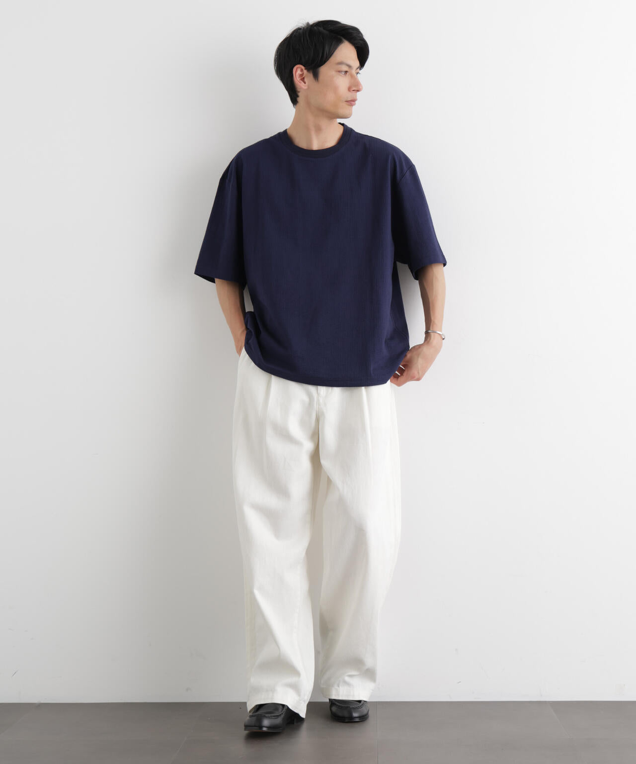 シルケットサッカーワイドTシャツ 半袖