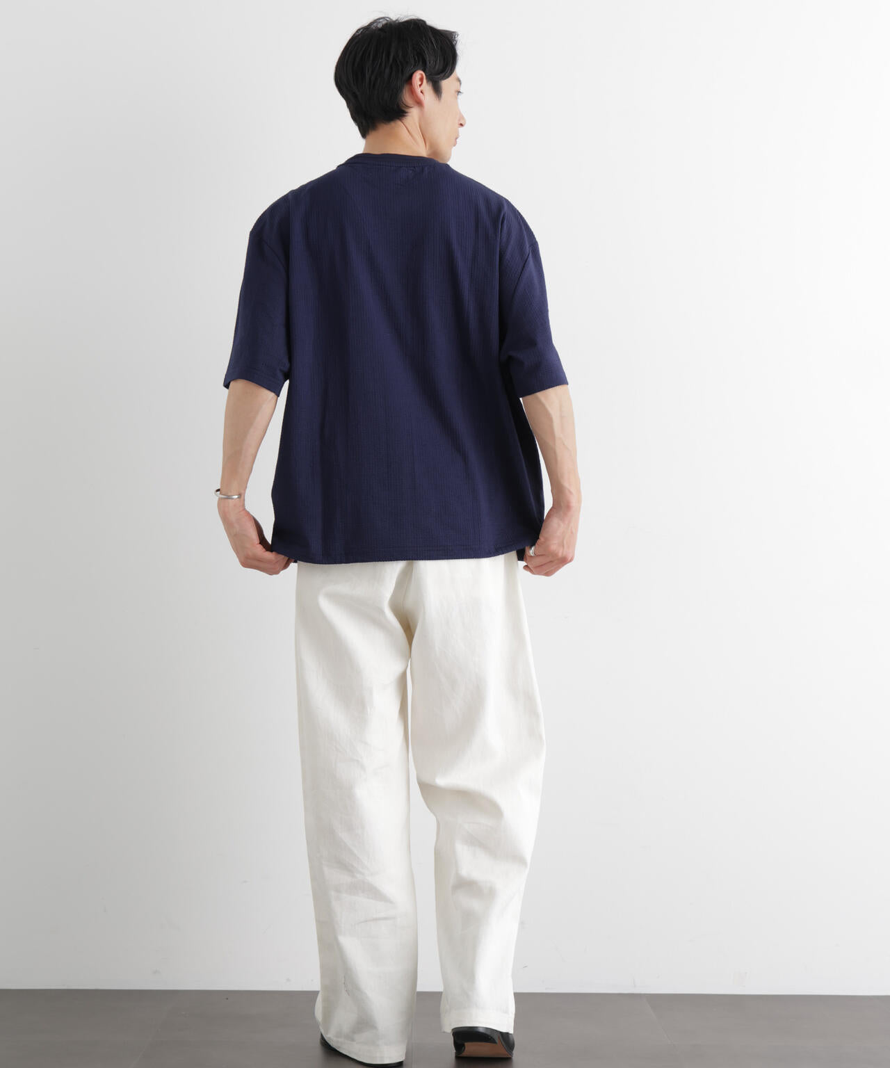 シルケットサッカーワイドTシャツ 半袖