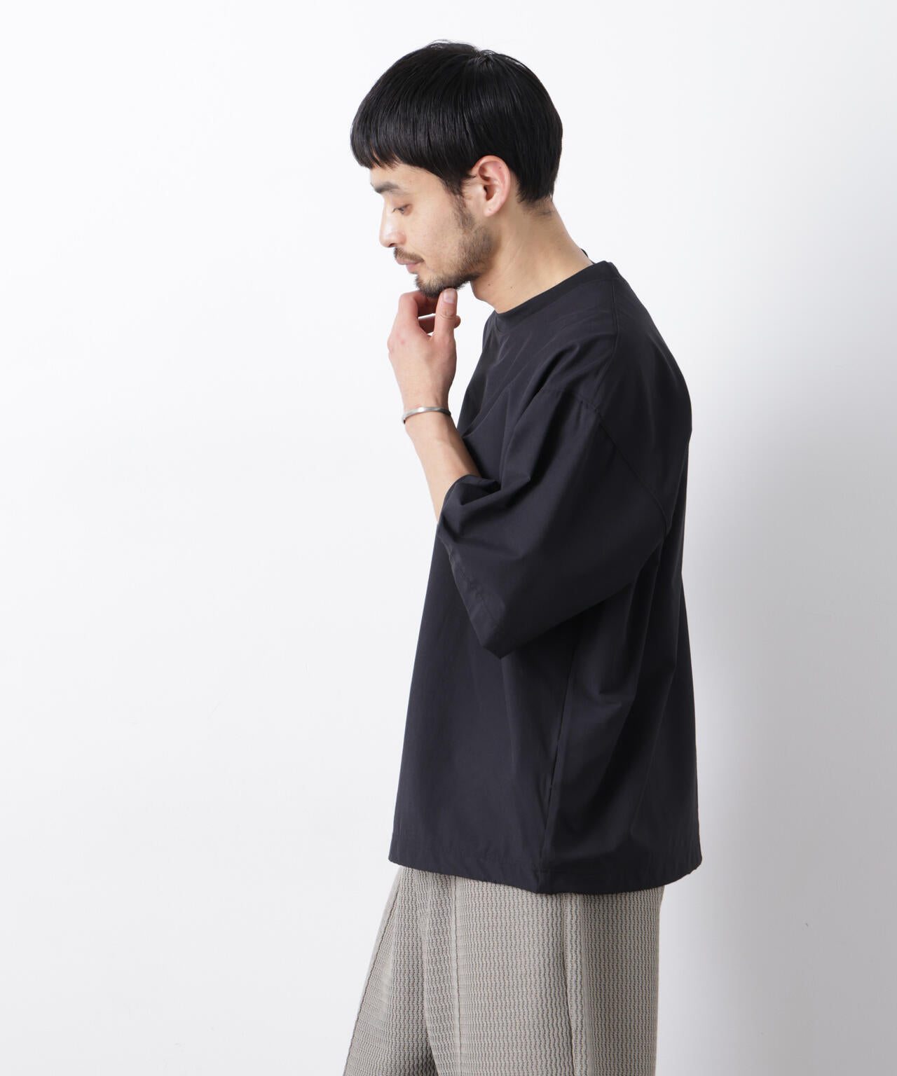 ストレッチワイドプルオーバー Tシャツ半袖(セットアップ可)