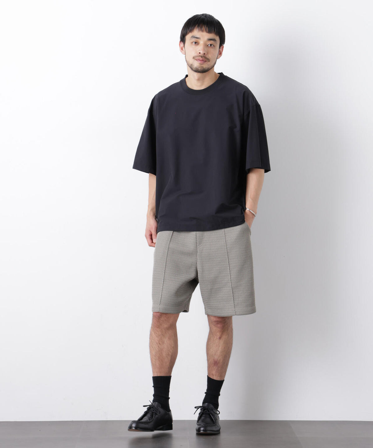 ストレッチワイドプルオーバー Tシャツ半袖(セットアップ可)