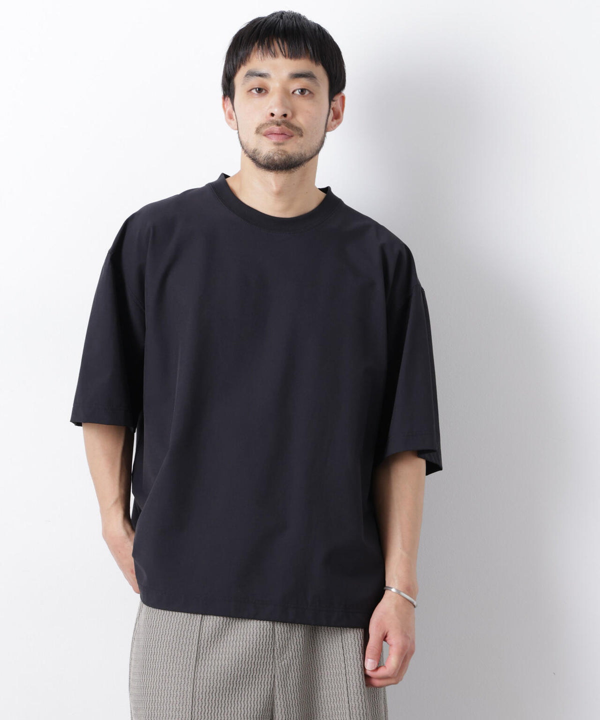 ストレッチワイドプルオーバー Tシャツ半袖(セットアップ可)