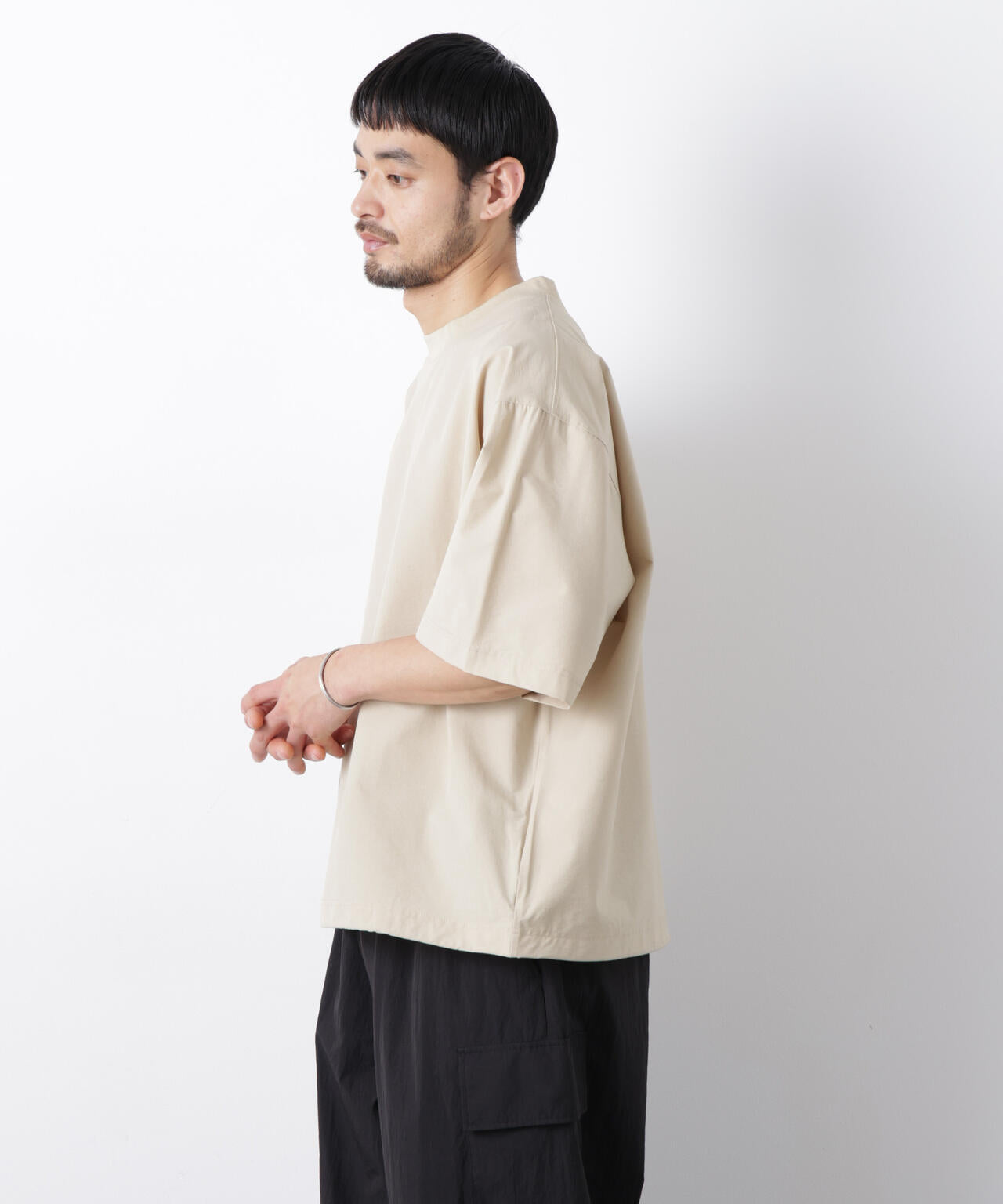 ストレッチワイドプルオーバー Tシャツ半袖(セットアップ可)