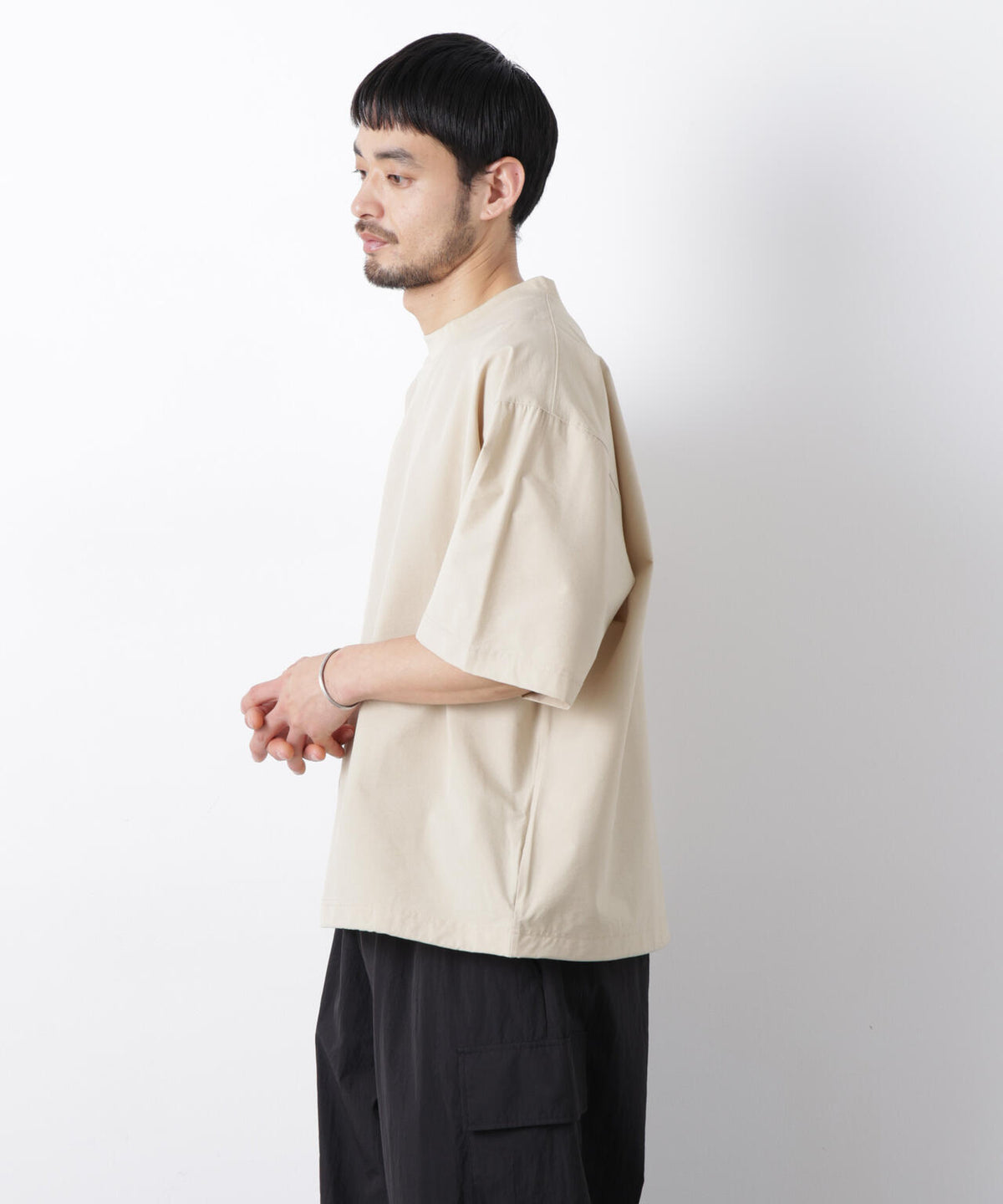 ストレッチワイドプルオーバー Tシャツ半袖(セットアップ可)