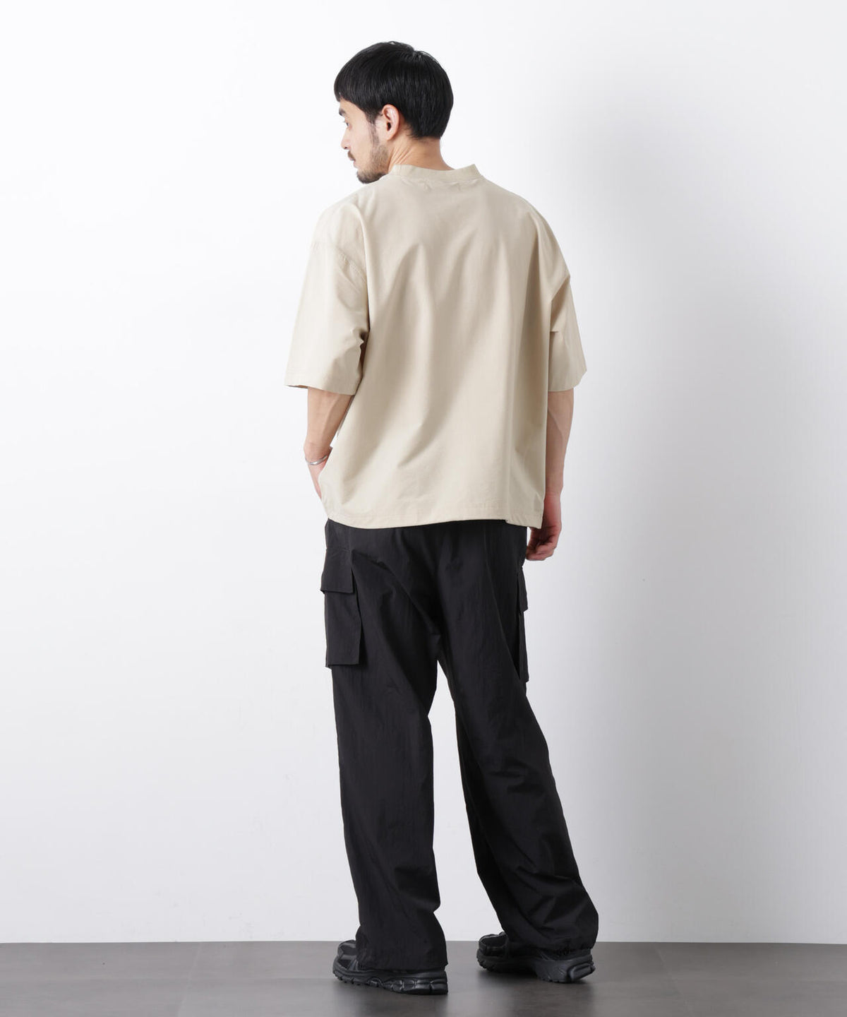 ストレッチワイドプルオーバー Tシャツ半袖(セットアップ可)