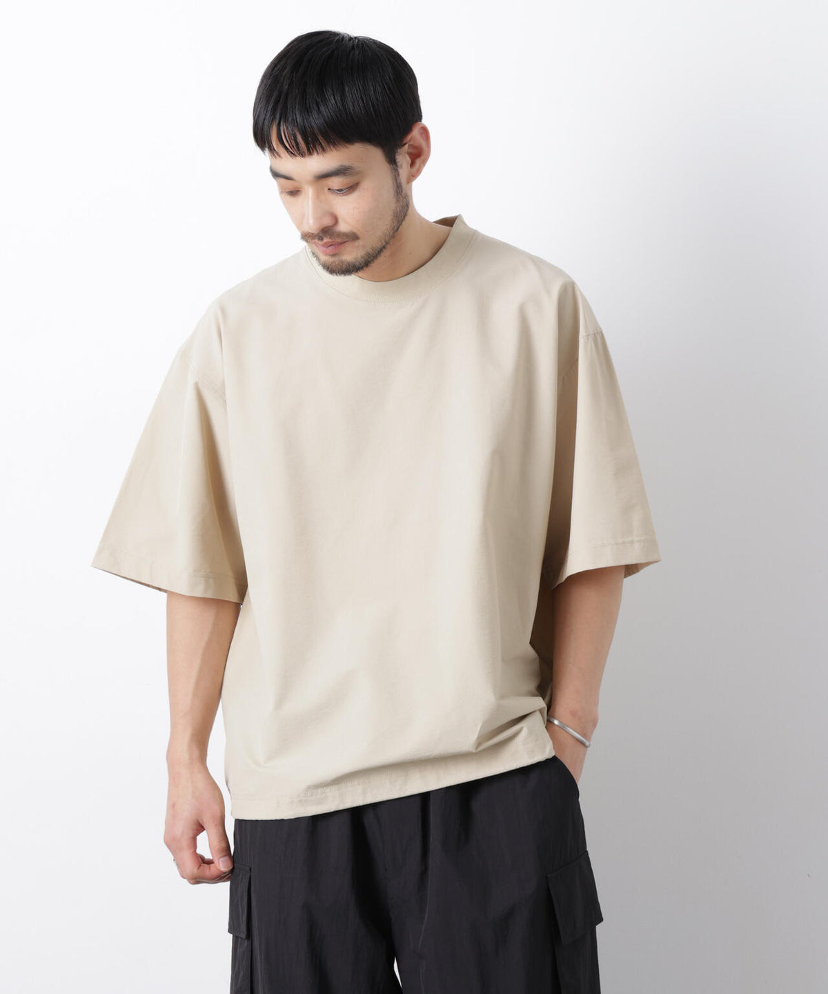 ストレッチワイドプルオーバー Tシャツ半袖(セットアップ可)