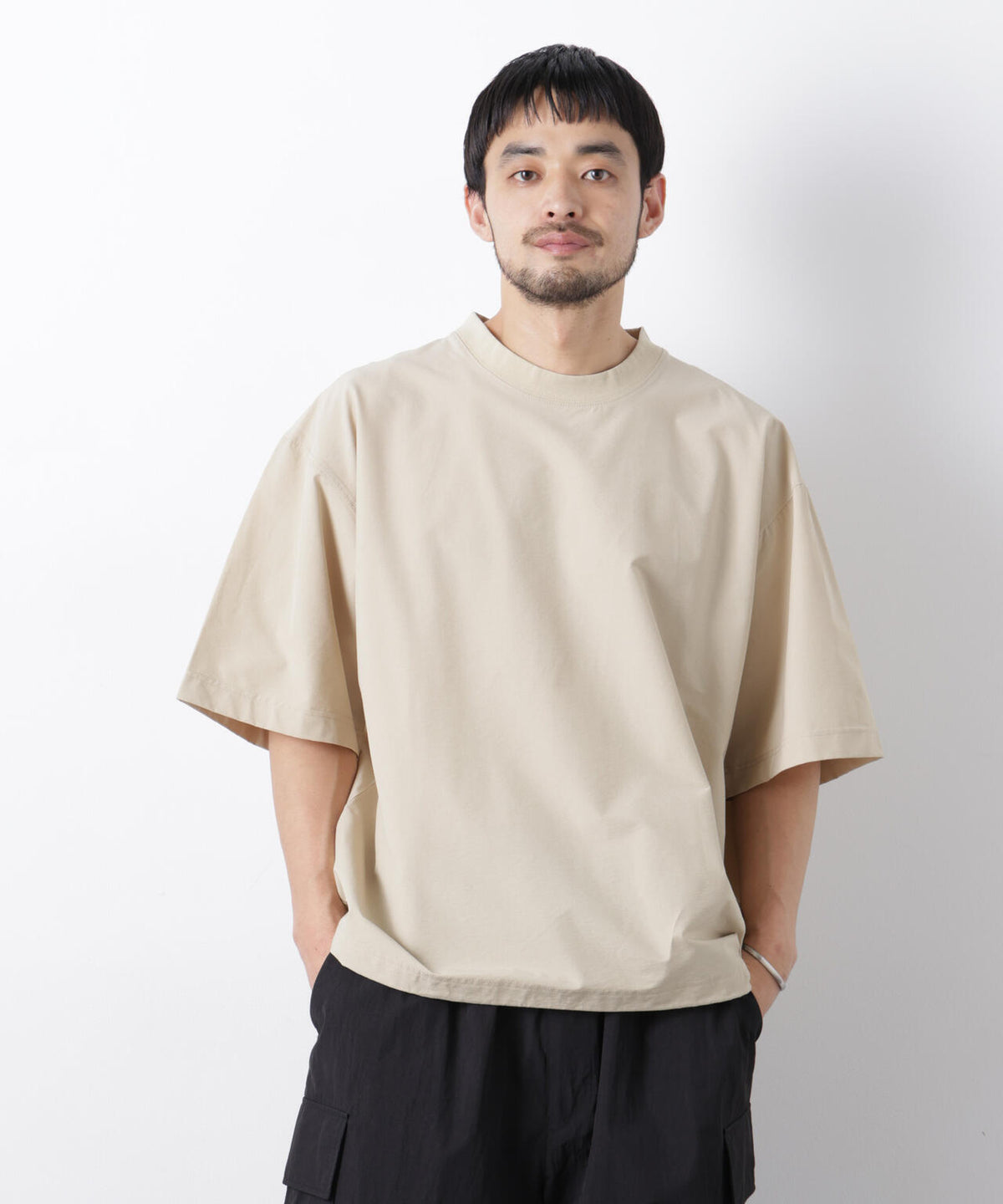 ストレッチワイドプルオーバー Tシャツ半袖(セットアップ可)