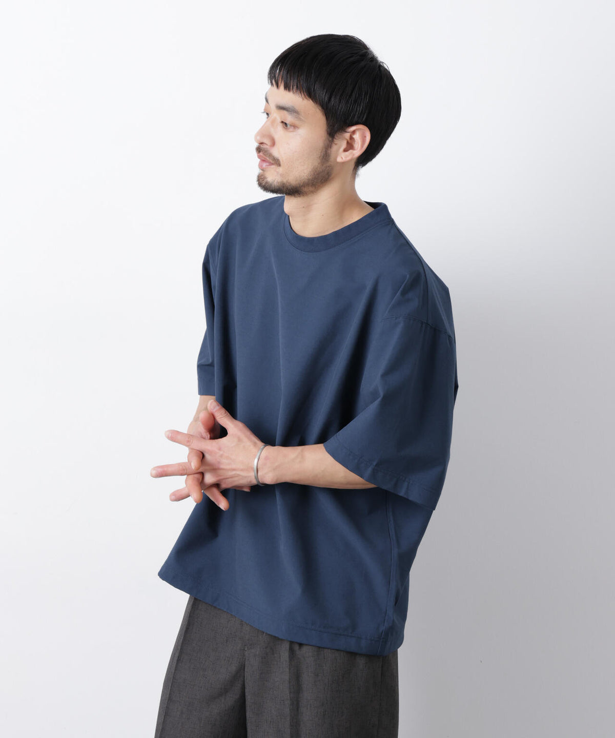 ストレッチワイドプルオーバー Tシャツ半袖(セットアップ可)