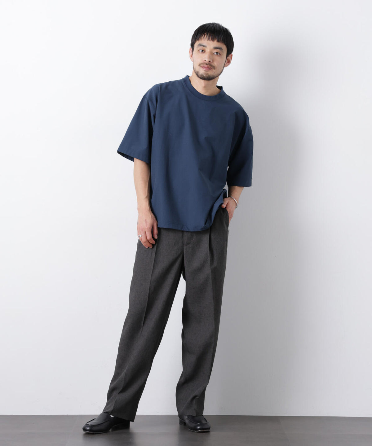 ストレッチワイドプルオーバー Tシャツ半袖(セットアップ可)