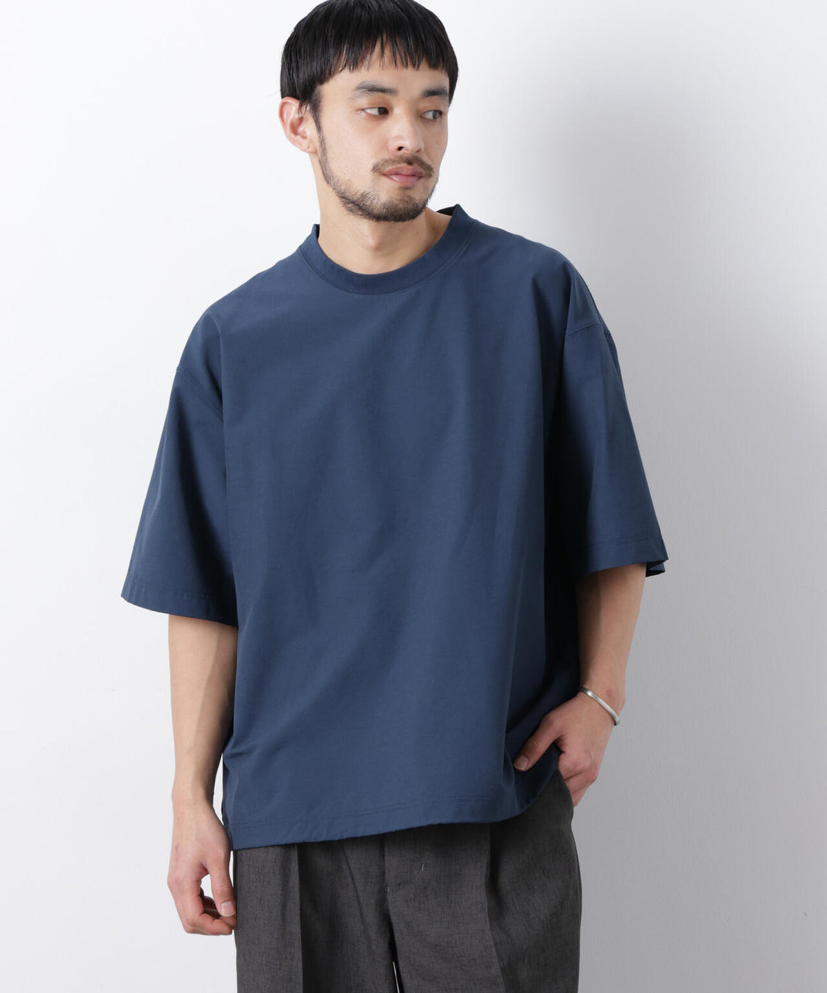 ストレッチワイドプルオーバー Tシャツ半袖(セットアップ可)