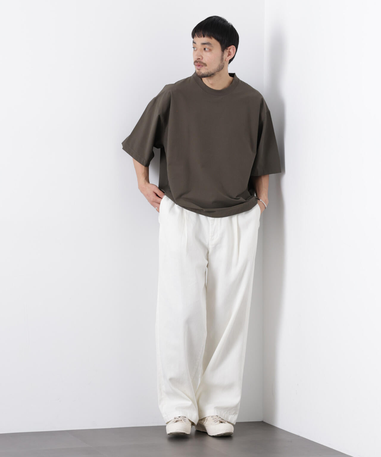 ストレッチワイドプルオーバー Tシャツ半袖(セットアップ可)