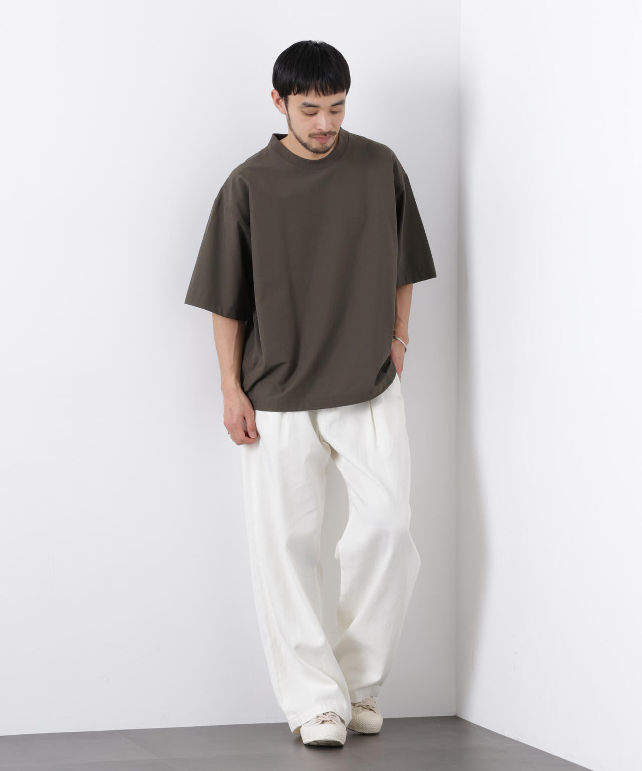ストレッチワイドプルオーバー Tシャツ半袖(セットアップ可)