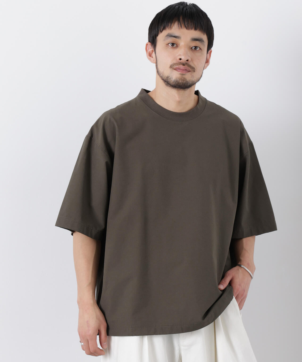 ストレッチワイドプルオーバー Tシャツ半袖(セットアップ可)
