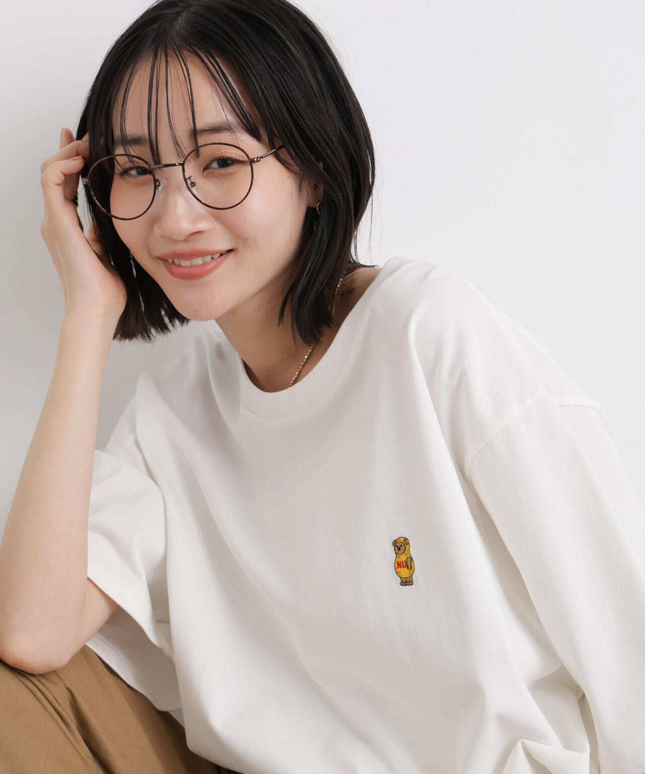 ナノベアTシャツ 半袖(落花生)
