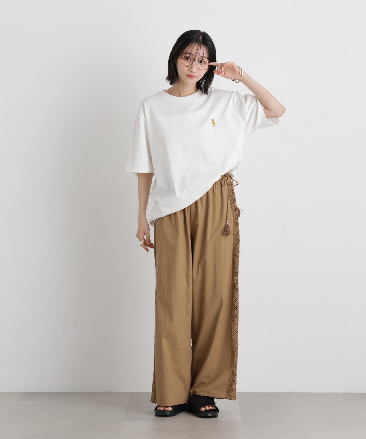 ナノベアTシャツ 半袖(落花生)