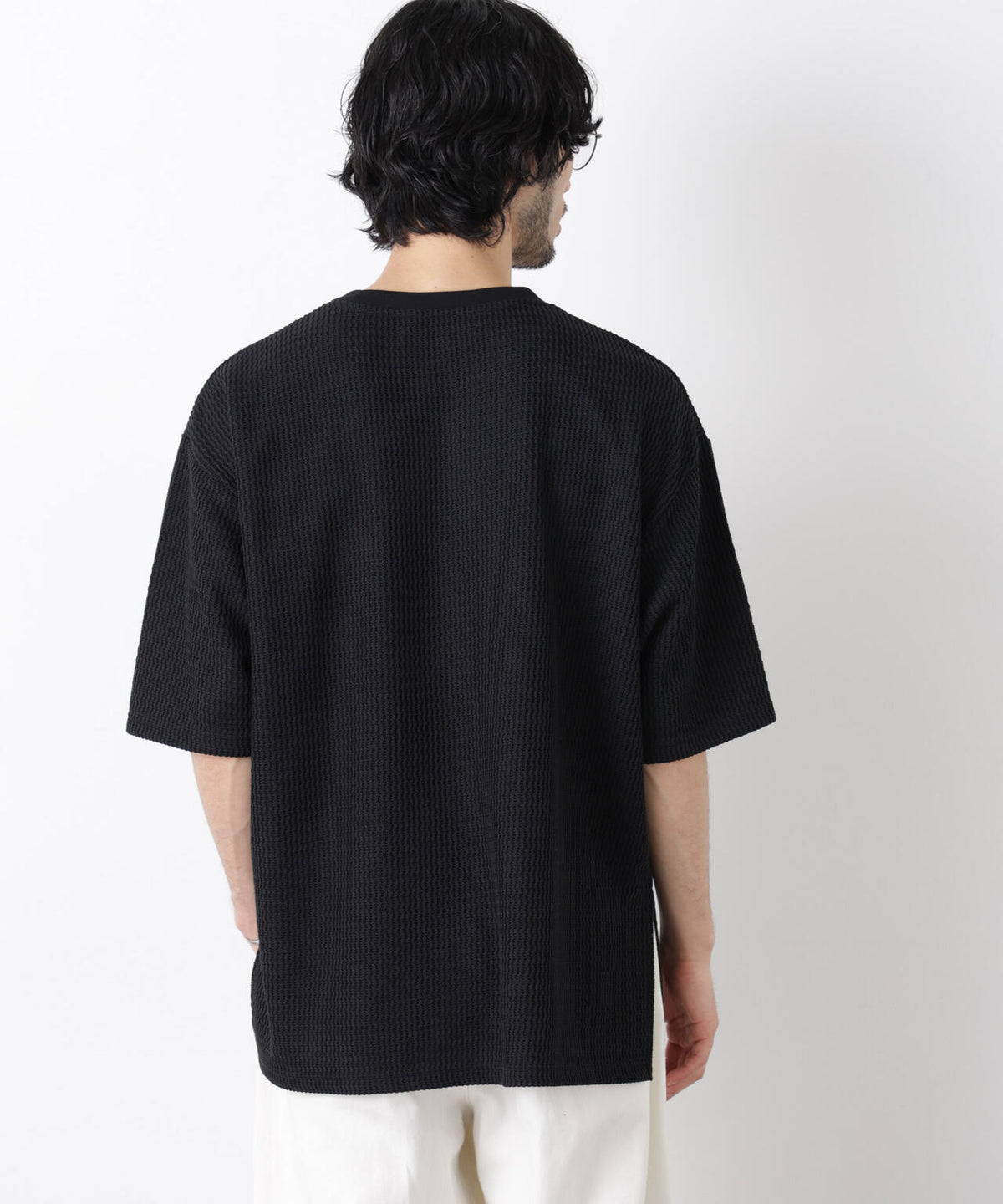 ジャガードニットソーTシャツ 半袖(セットアップ可)