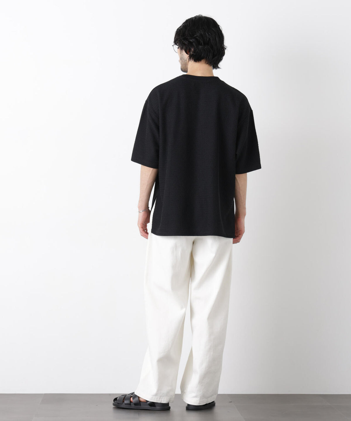 ジャガードニットソーTシャツ 半袖(セットアップ可)
