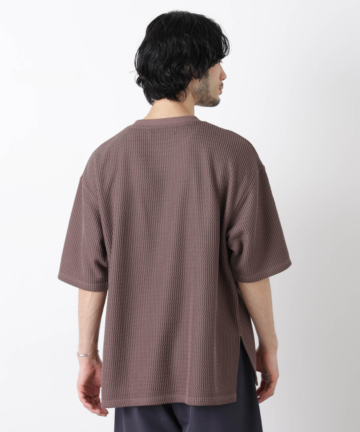 ジャガードニットソーTシャツ 半袖(セットアップ可)