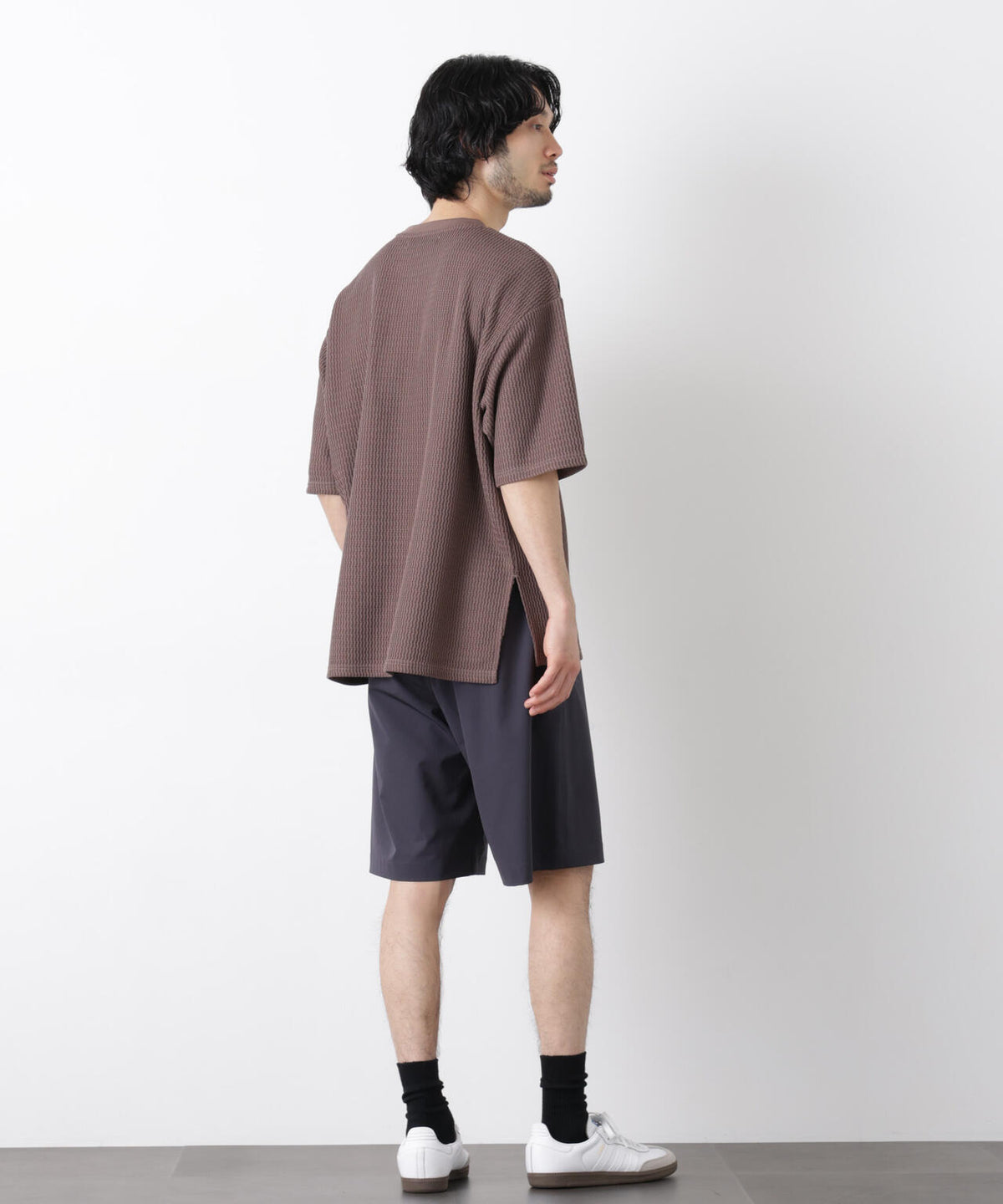 ジャガードニットソーTシャツ 半袖(セットアップ可)