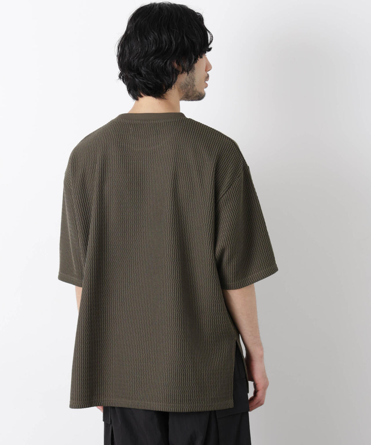 ジャガードニットソーTシャツ 半袖(セットアップ可)