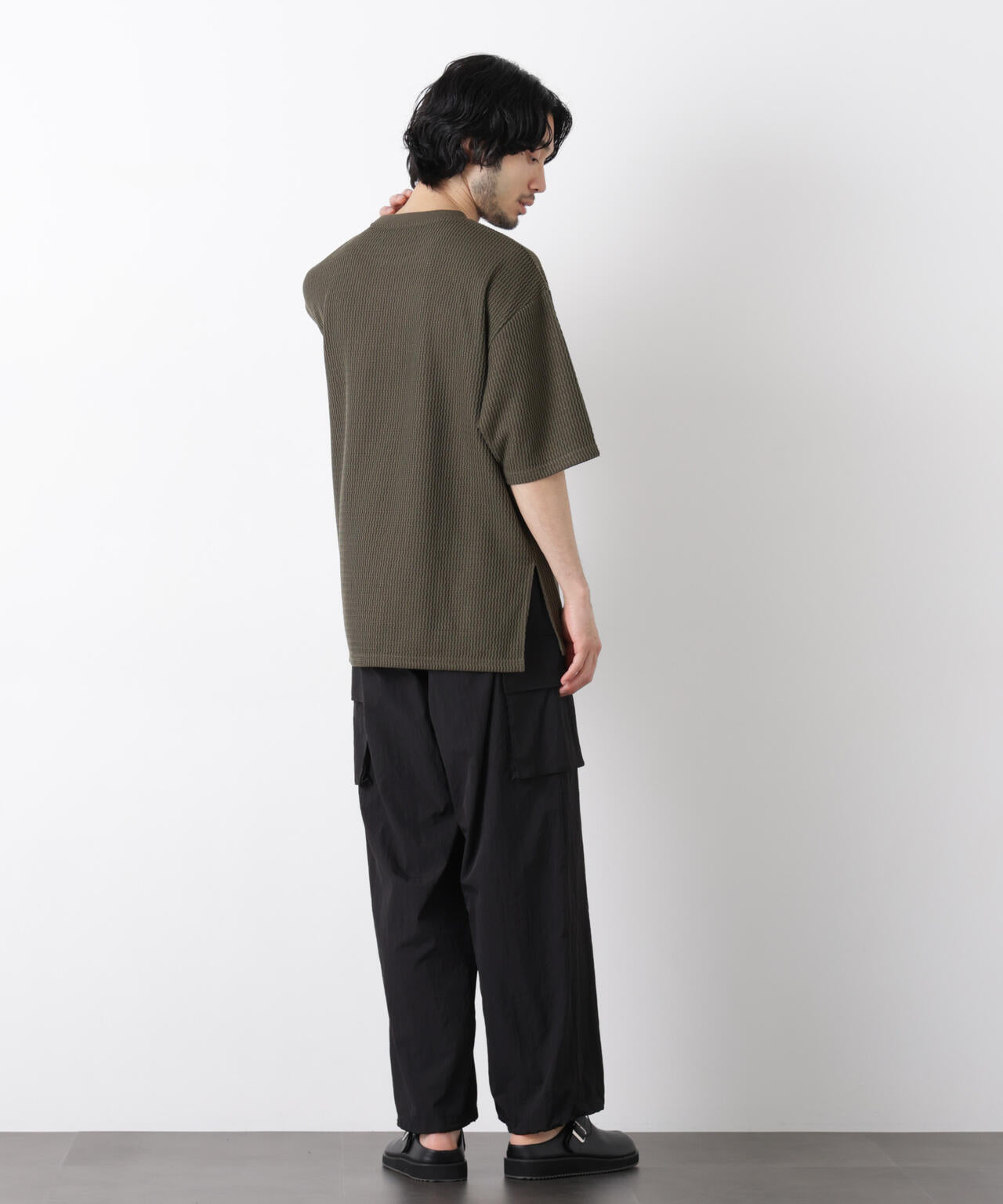 ジャガードニットソーTシャツ 半袖(セットアップ可)