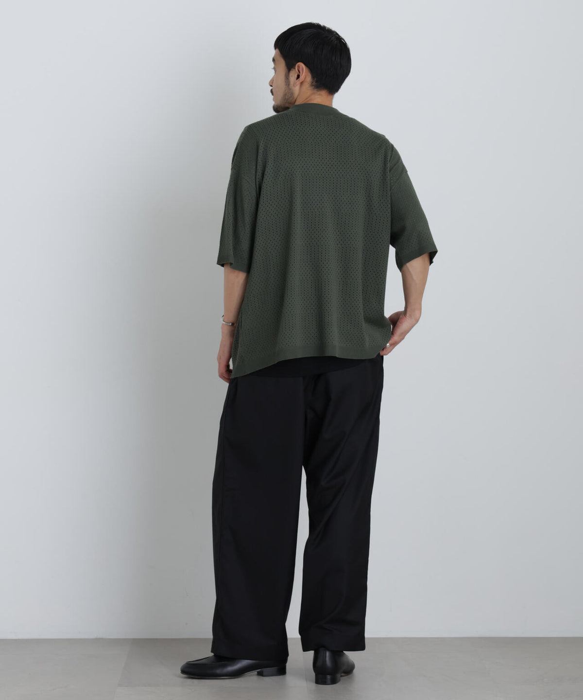 スキッパーテックニットポロシャツ/半袖