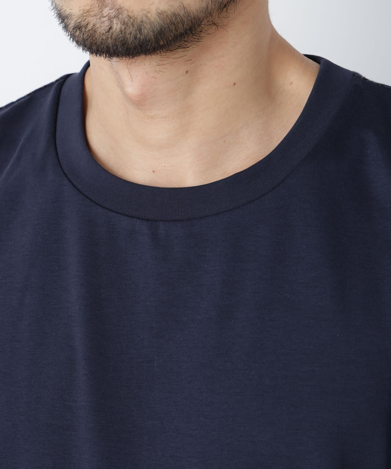 スムース布帛ドッキングTシャツ 半袖