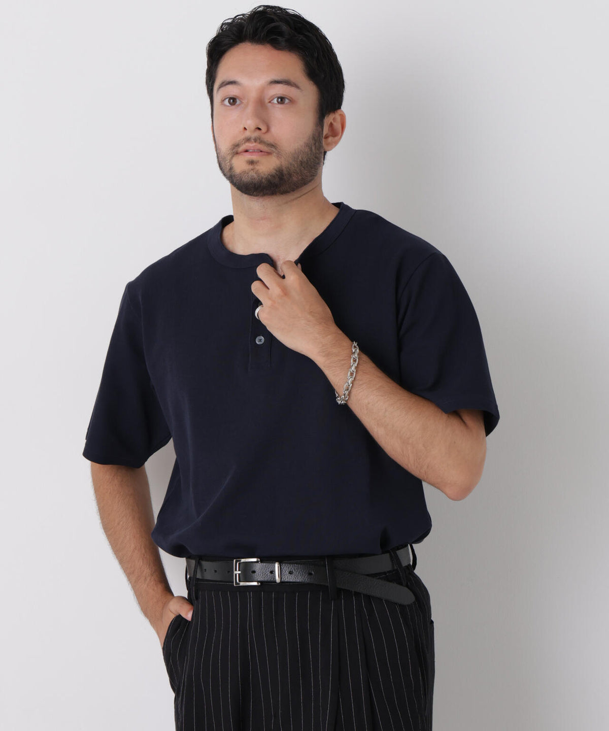60サーフニットヘンリーTシャツ 半袖