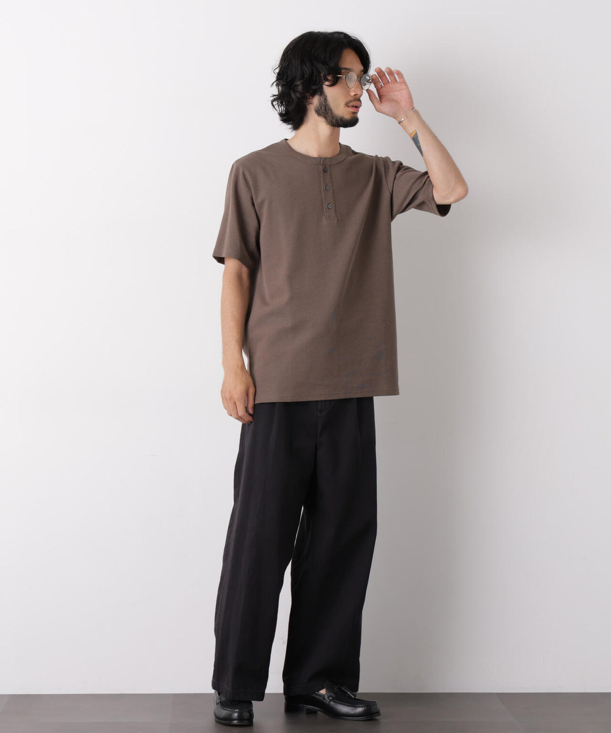 60サーフニットヘンリーTシャツ 半袖