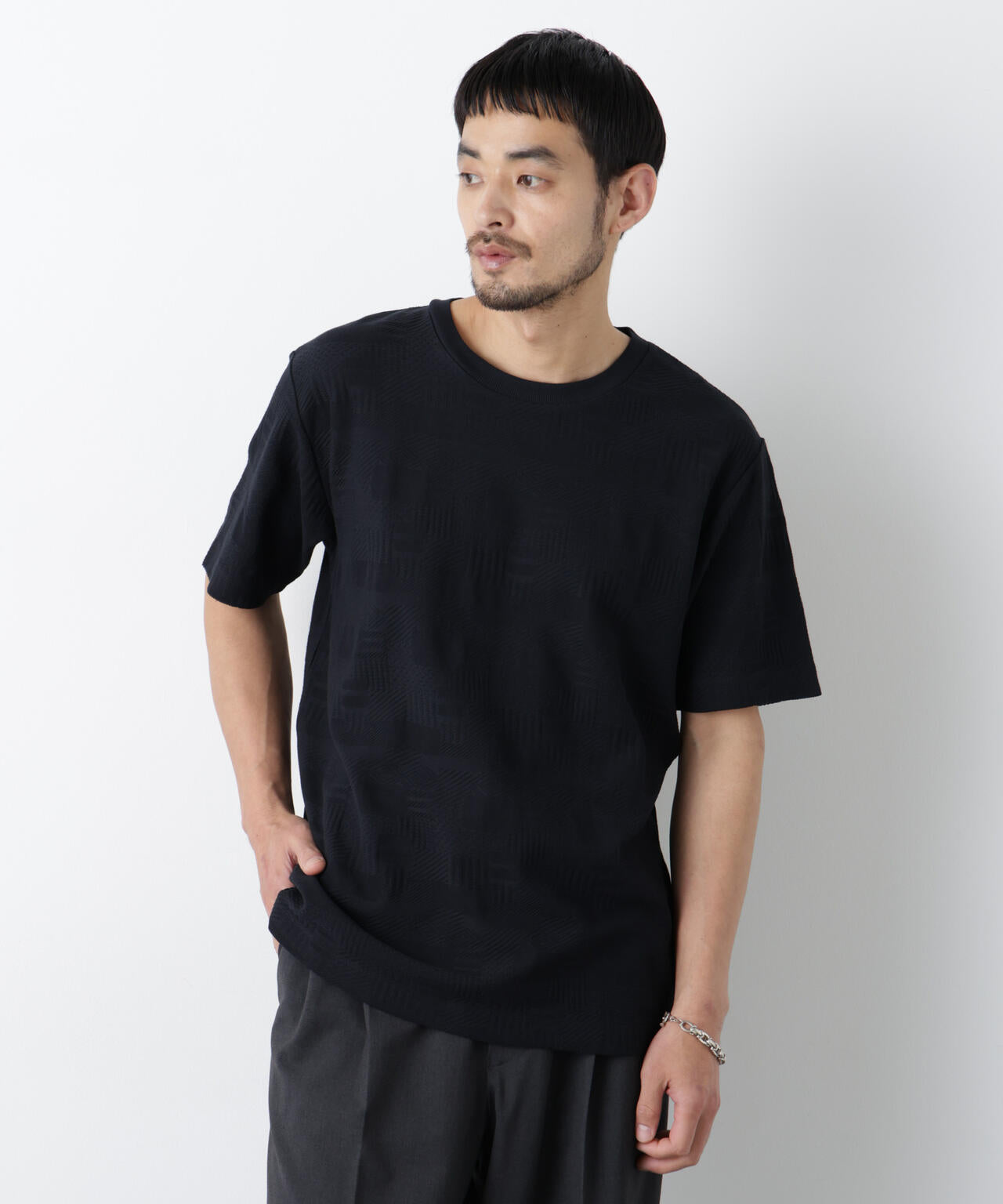 リンクスジャガードTシャツ 半袖