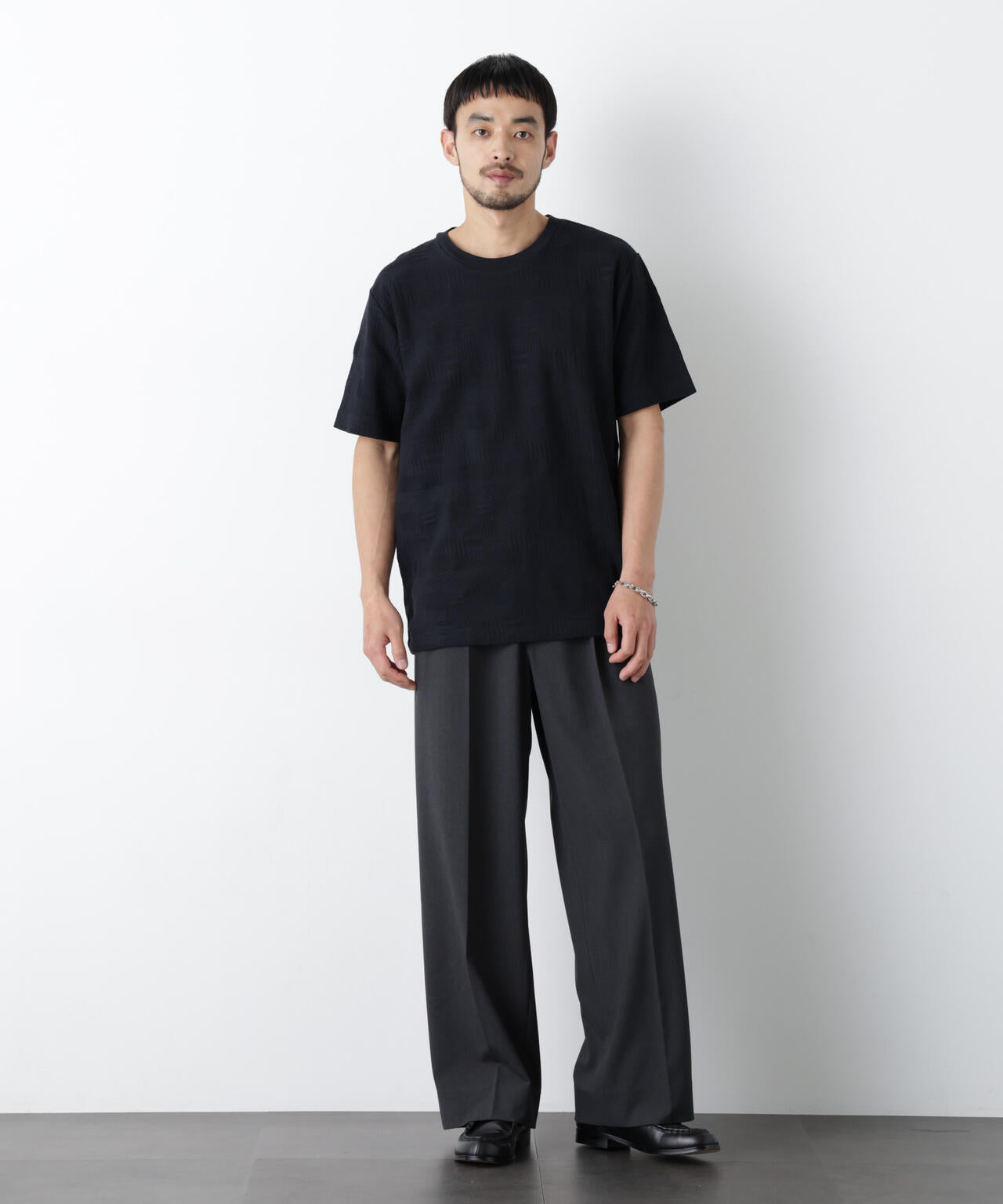 リンクスジャガードTシャツ 半袖
